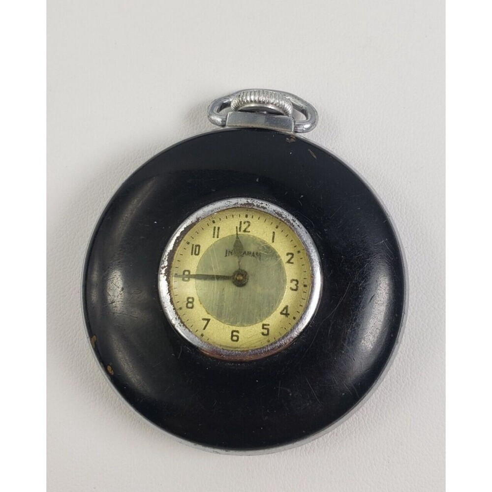 Antique Ingraham Pocket Watch 1940s E Ingraham Company Bristol Conn WORKS